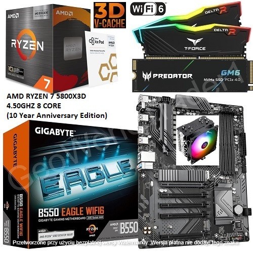 Amd ryzen 5800x3d 10th - amd, +